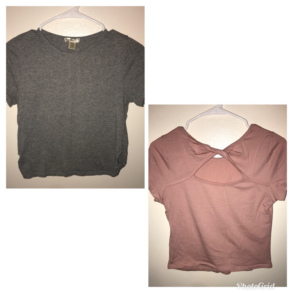 Bundle of 2 tees (grey and pink)